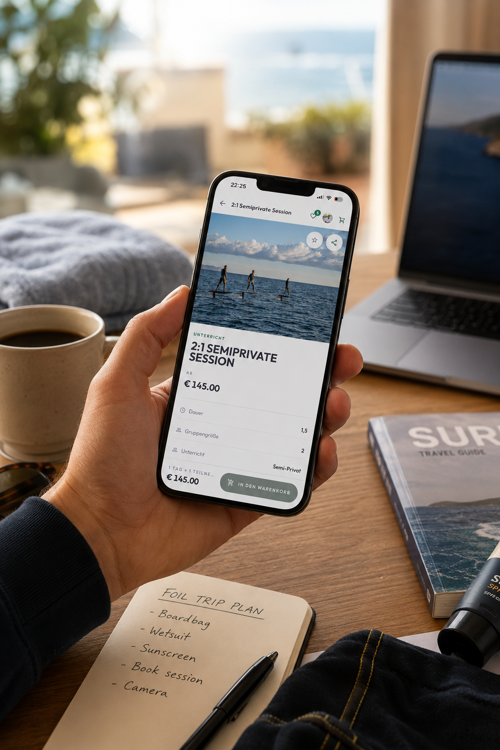 TIDEFORCE booking flow on mobile